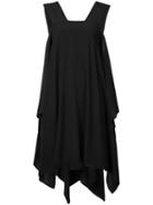 Lost & Found Rooms Asymmetric Trapeze Dress, Women's, Size: Medium, Black, Cotton/lyocell
