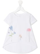 Lapin House - Floral Print T-shirt - Kids - Cotton/spandex/elastane - 10 Yrs, Girl's, White