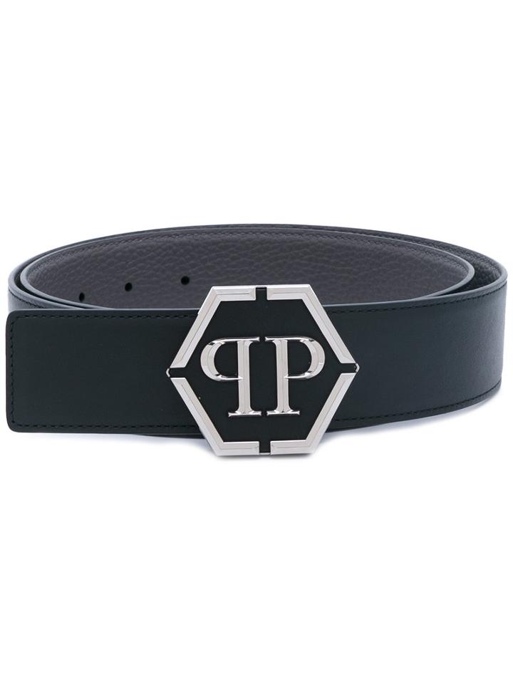 Philipp Plein - Reversible Belt - Men - Leather - 95, Black, Leather
