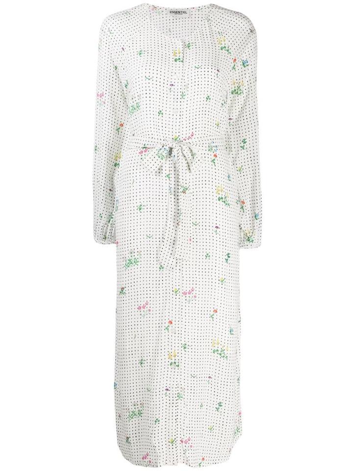 Essentiel Antwerp Tata Dotted Shirt Dress - White