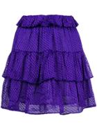 Iro Short Frilled Skirt - Pink & Purple