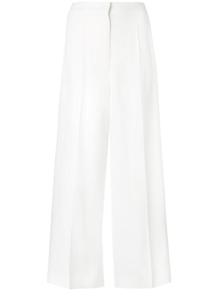 Sportmax Flared Cropped Trousers - White