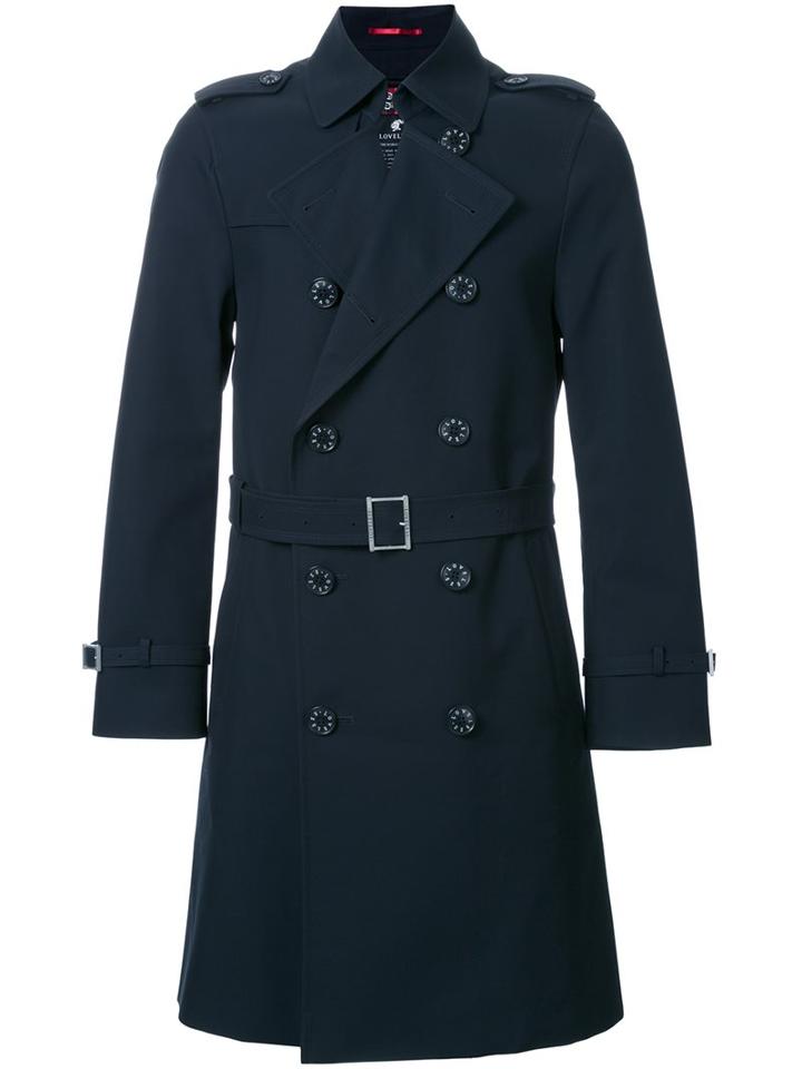 Loveless Double Breasted Coat, Men's, Size: 1, Blue, Cotton