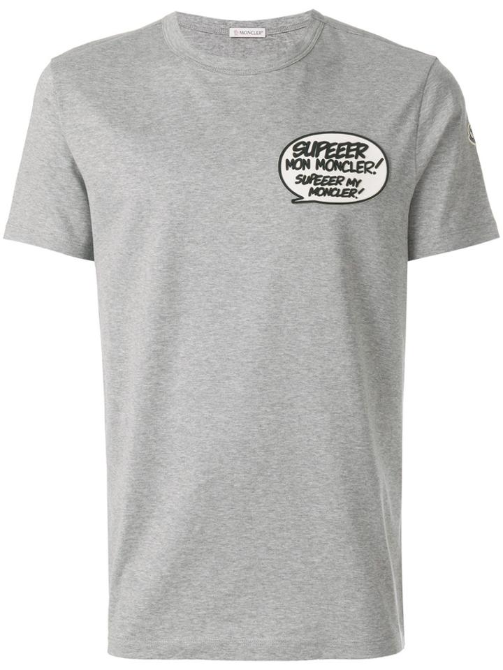 Moncler Appliquéd T-shirt - Grey