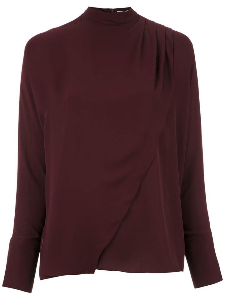 Egrey Ruched Blouse - Purple