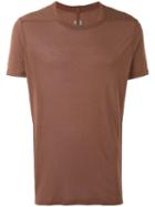 Rick Owens Round Neck T-shirt, Men's, Size: Large, Brown, Viscose/silk