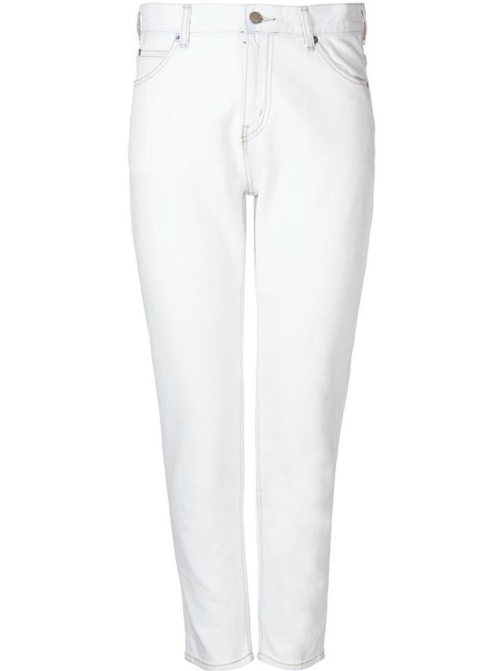 Serge De Blue Straight Leg Jeans, Women's, Size: 38, White, Cotton