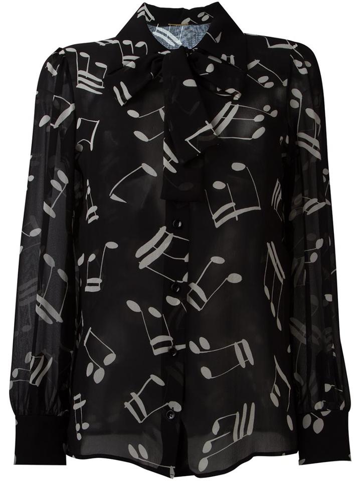 Saint Laurent Musical Note Printed Shirt