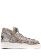 Mou Sequin Eskino Sneakers - Silver