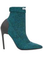 Diesel Sparkly Sock Boots - Blue