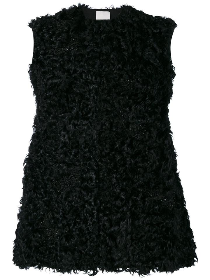 Valentino Faux Fur Shearling Gilet - Black