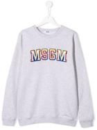 Msgm Kids Logo Sweatshirt - Grey