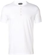 Tom Ford Buttoned Crew Neck T-shirt - White