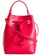 Furla Mini Stacy Bucket Bag, Red, Leather