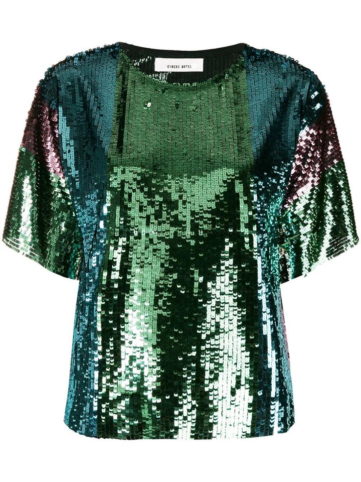 Circus Hotel Sequin T-shirt - Green