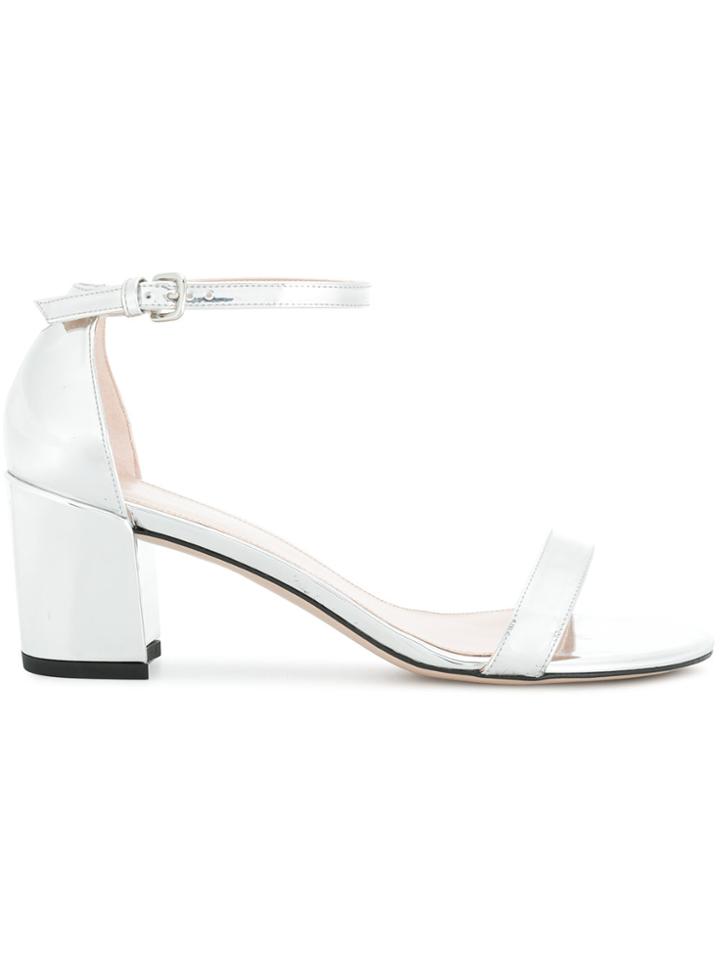 Stuart Weitzman Simple Tacco 55 Sandals - Metallic