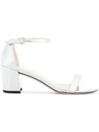 Stuart Weitzman Simple Tacco 55 Sandals - Metallic