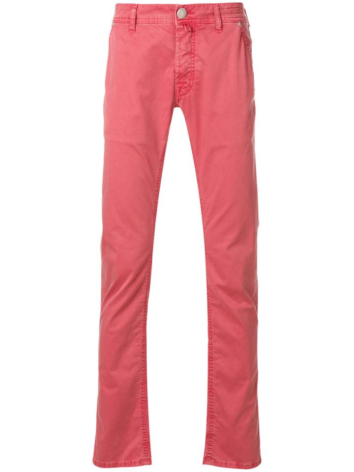 Jacob Cohen Straight Leg Trousers - Pink & Purple