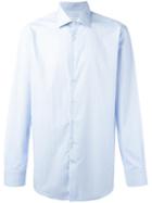 Etro Tiny Dot Print Shirt, Men's, Size: 40, Blue, Cotton