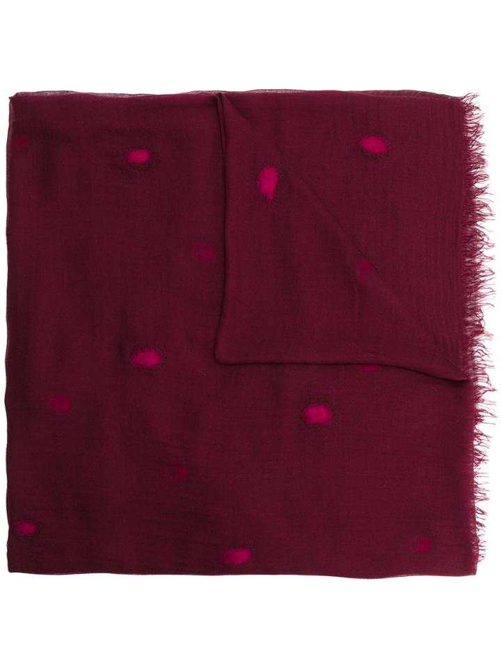 Faliero Sarti Distressed Detail Scarf - Pink & Purple