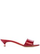 Gabriela Hearst Garcias Kitten Heel Mules - Red