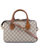 Gucci 'gg Supreme Boston' Tote Bag, Women's, Nude/neutrals, Leather