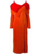 Issey Miyake Vintage Asymmetric Pleated Dress - Yellow & Orange