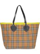 Burberry The Giant Reversible Tote In Vintage Check And Leather -