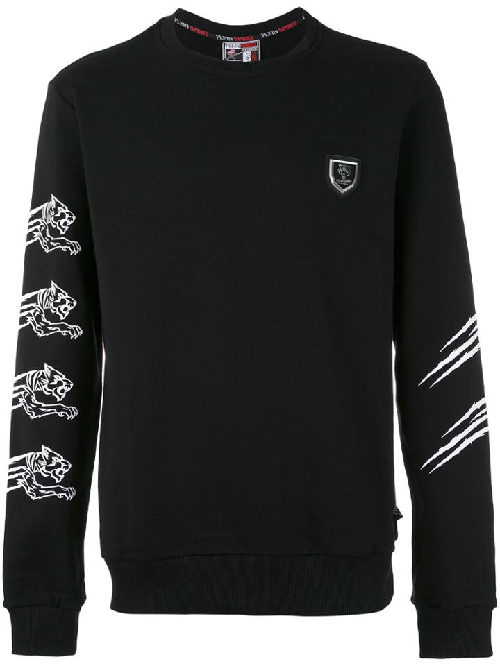 Plein Sport Sleeve Print Sweatshirt - Black