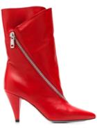 Givenchy Zipped Mid-heel Boots - Red