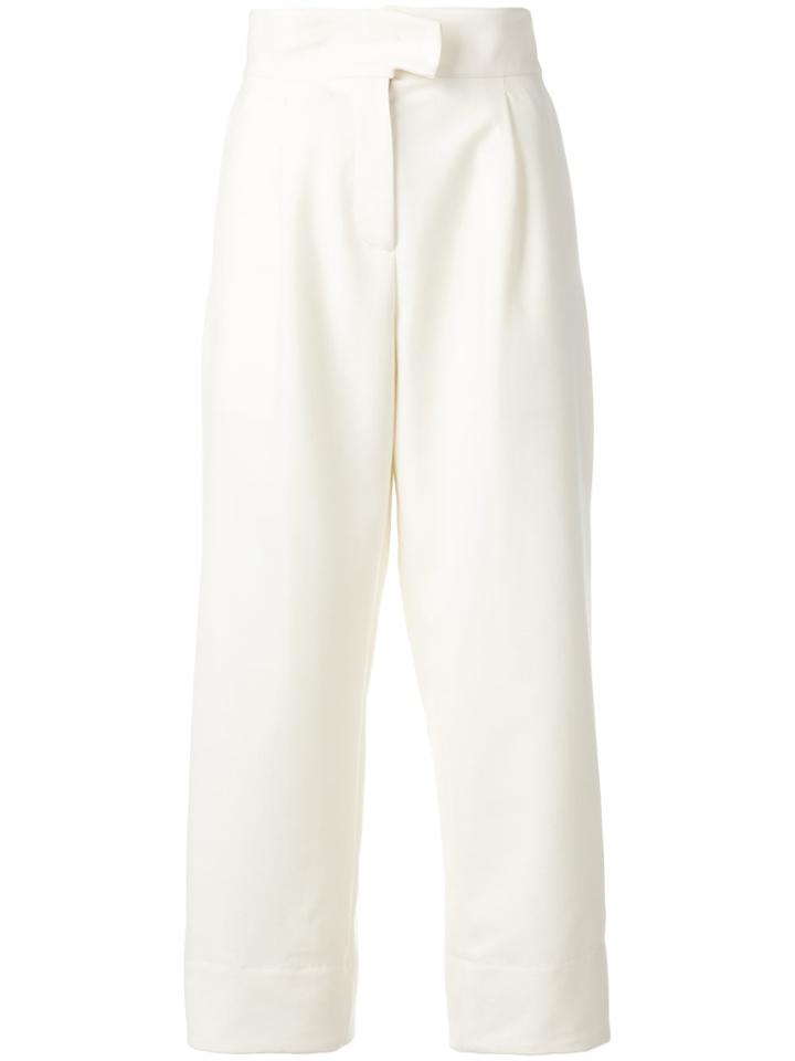 Carven Cropped Trousers - Nude & Neutrals