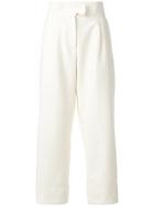 Carven Cropped Trousers - Nude & Neutrals