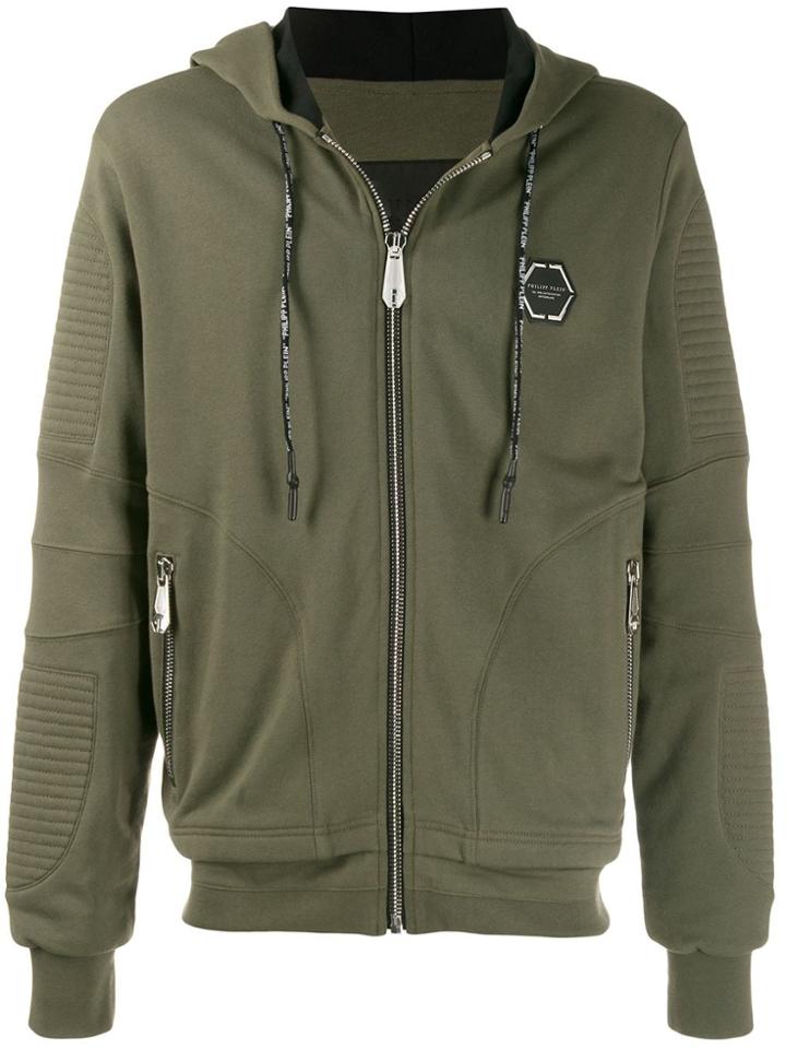 Philipp Plein Hooded Sweat Jacket - Green