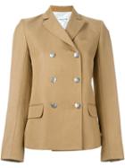 Sonia Rykiel Double Breasted Blazer, Women's, Size: 38, Nude/neutrals, Viscose/linen/flax/cotton