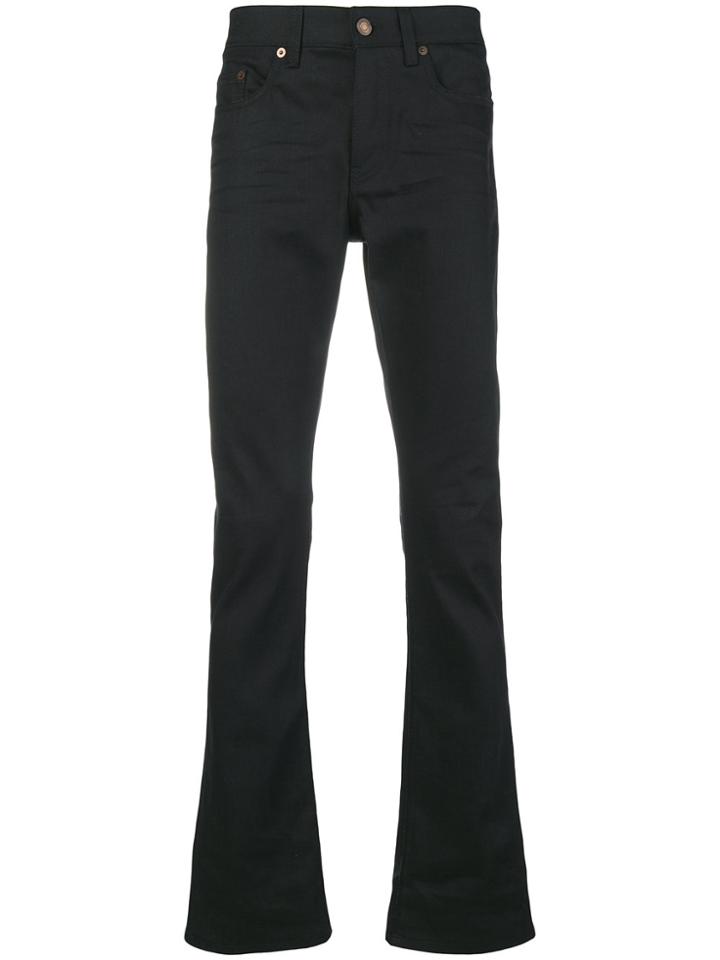 Saint Laurent Mid-rise Bootleg Jeans - Black