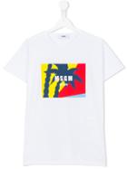 Msgm Kids - Printed T-shirt - Kids - Cotton - 14 Yrs, Boy's, White