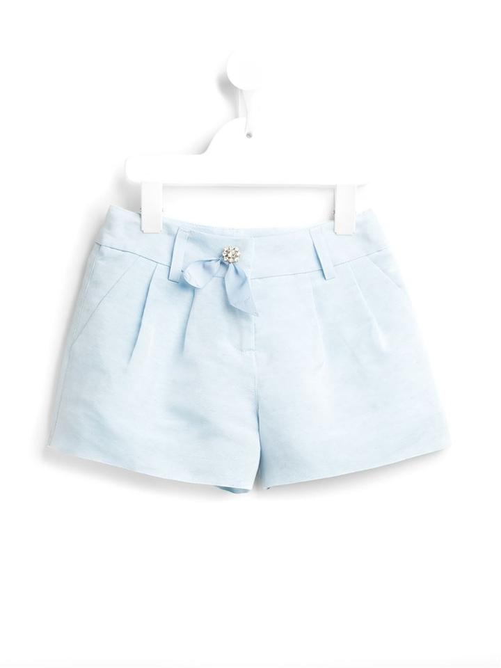 I Pinco Pallino Embellished Shorts, Girl's, Size: 10 Yrs, Blue