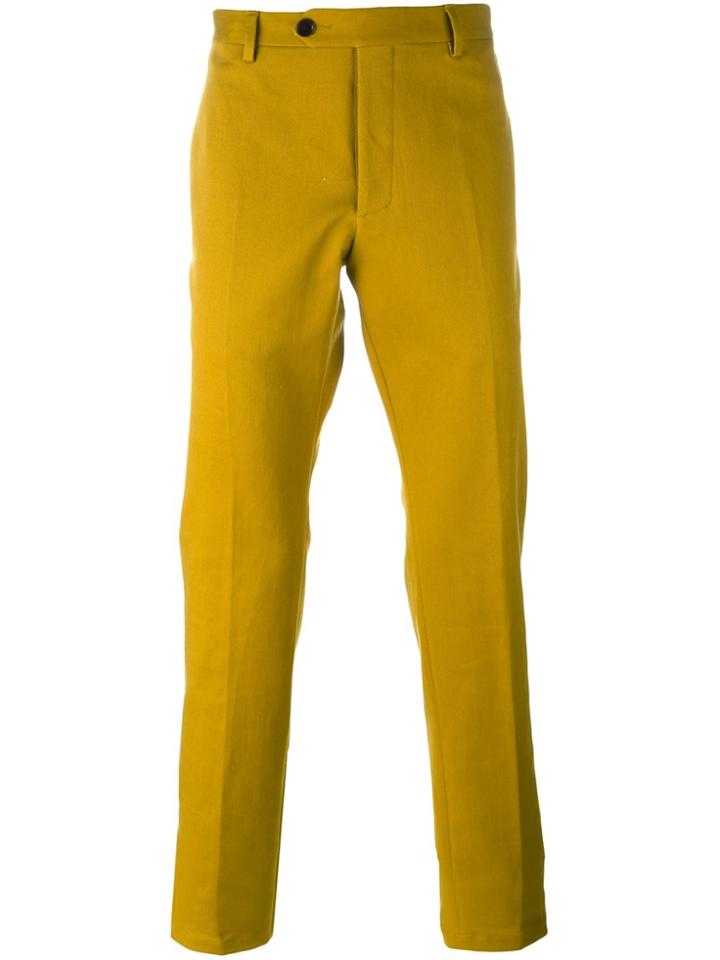 Al Duca D'aosta 1902 Classic Tailored Trousers - Yellow & Orange