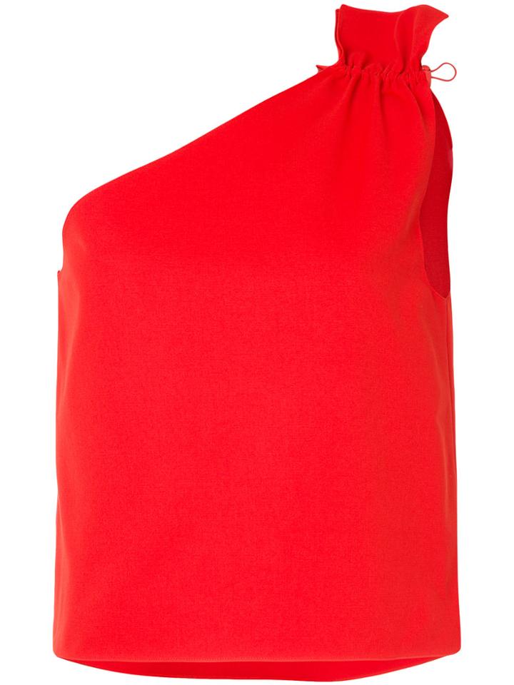Goen.j One-shoulder Ruched Blouse - Red