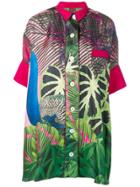 F.r.s For Restless Sleepers Leaf Print Shirt Dress - Pink
