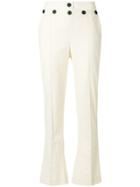 Eudon Choi Faux Layer Button Trim Trousers - Nude & Neutrals