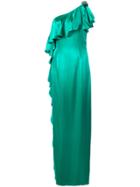 Zac Zac Posen Anne Frilled Gown - Green