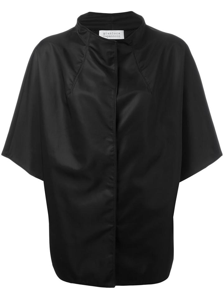 Gianluca Capannolo Short Sleeve Rain Jacket, Women's, Size: 42, Black, Polyamide/nylon