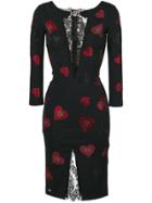 Philipp Plein Heart Embellished Dress - Black