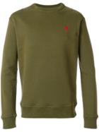 Ami Alexandre Mattiussi Crewneck Sweatshirt With Red Ami De Coeur