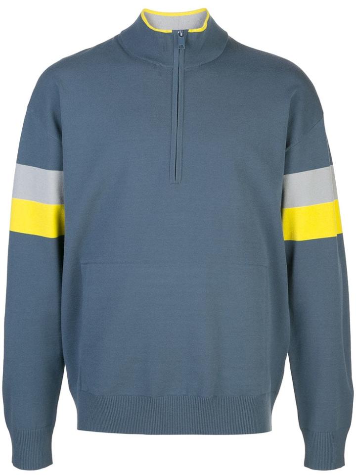 Vince Zipped Pull Over - Blue