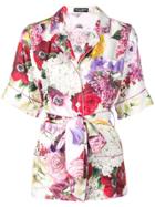 Dolce & Gabbana Belted Pyjama Style Blouse - Pink