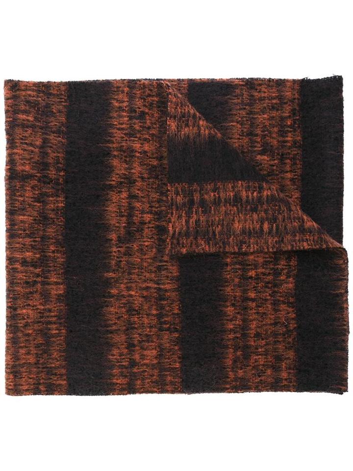 Mp Massimo Piombo Striped Knitted Scarf, Adult Unisex, Yellow/orange, Mohair/wool/polyamide