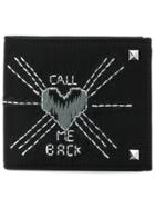 Valentino Embroidered Rockstud Wallet - Black