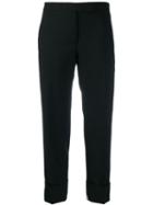 Thom Browne Exposed Rwb Cuff Trousers - Black